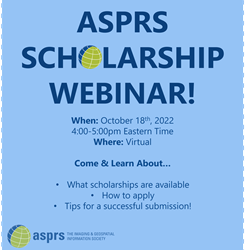ASPRS Scholarship Webinar